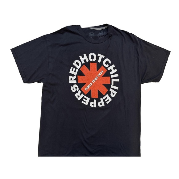 Fruit of the Loom Other - Red Hot Chili Peppers TShirt Mens XL Black World Tour 2024 Official Concert Merc
